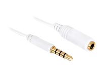 Bild von DELOCK Verlängerungskabel Audio Klinke 3,5 mm Stecker / Buchse IPhone 4 Pin  2 m