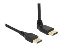 Bild von DELOCK DisplayPort Kabel Stecker gerade zu Stecker 90 oben gewinkelt 8K 60 Hz 3m ohne Einrastfunktion