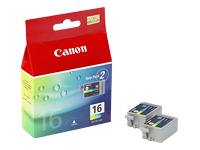 Bild von CANON BCI-16C Tinte farbig Standardkapazität 7.5ml 199 Seiten 2er-Pack