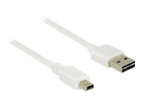 Bild von DELOCK Kabel EASY-USB 2.0 Typ-A Stecker > USB 2.0 Typ Mini-B Stecker 0,5 m weiss