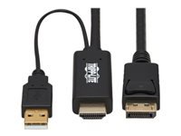 Bild von EATON TRIPPLITE HDMI to DisplayPort Active Adapter Cable M/M - 4K USB Power Black 2m 6,6 ft.