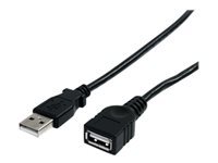 Bild von STARTECH.COM USB 2.0 Verlängerung 90cm - USB-A Verlängerungskabel Stecker auf Buchse - Schwarz