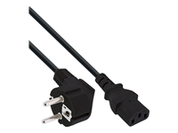 Bild von INLINE BULK 25er Netzkabel Schutzkontakt gewinkelt auf Kaltgeraetestecker C13 2,5m