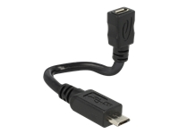 Bild von DELOCK Kabel USB 2.0 micro B Stecker > USB 2.0 micro B Buchse OTG ShapeCable 15 cm