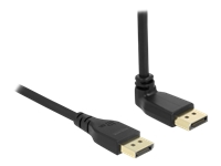 Bild von DELOCK DisplayPort Kabel Stecker gerade zu Stecker 90 oben gewinkelt 8K 60 Hz 1m ohne Einrastfunktion