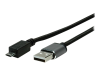 Bild von ROLINE USB 2.0 Kabel A - Micro B reversibel ST/ST 3m