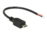 Bild von DELOCK Kabel USB 2.0 Micro B Stecker > 2 x offene Kabelenden Strom 10cm Raspberry Pi