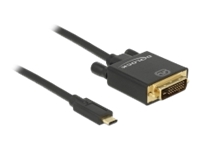 Bild von DELOCK Kabel USB Type-C Stecker > DVI 24+1 Stecker (DP Alt Mode) 4K 30 Hz 3 m schwarz