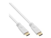 Bild von INLINE HDMI HighSpeed Kabel PREMIUM 5m weiss St/St mit Ethernet abwaertskompatibel vergoldete Kontakte 4K 3D Unterstuetzung