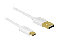 Bild von DELOCK Daten- und Schnellladekabel USB 2.0 Typ-A Stecker > USB 2.0 Typ Micro-B Stecker 3 Stück Set weiss