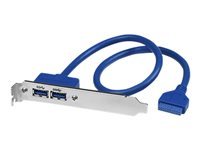 Bild von STARTECH.COM 2 Port USB 3.0 A Buchse Slotblech - USB 3 Pin Header Slotblech Konsole