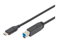 Bild von ASSMANN USB Type-C Verbindungskabel Typ C auf B St/St 1,0m voll ausgestattet Gen2 3A 10GB 3.1 Version CE sw
