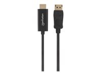 Bild von MANHATTAN 4K60Hz DisplayPort auf HDMI-Kabel DisplayPort-Stecker auf HDMI-Stecker 1,8 m schwarz