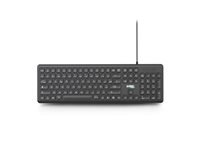URBAN FACTORY 104key wired keyboard Flat and ergonomic scissor keys Lighted indicators