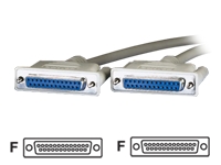 Bild von ROLINE RS232 Kabel 1:1 DB25 w/w 1,8m