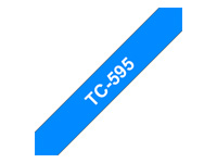 Bild von BROTHER P-Touch TC-595 weiss auf blau 9mm