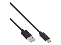 Bild von INLINE USB 2.0 Kabel Typ C Stecker an A Stecker schwarz 1m