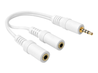 Bild von DELOCK Adapterkabel Klinke Headset 1 x 4 Pin St > 2 x 3 Pin Bu weis (iPhone Belegung)