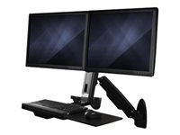Bild von STARTECH.COM Wandmontage Sitz-/ Steh Workstation - Dual Monitor bis zu 60,96cm 24Zoll - VESA - Höhenverstellbarer Ergonomischer