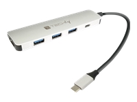 Bild von TECHLY USB3.1 Super Speed Hub 4-Ports mit USB Typ C Kabel
