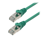 MCL CAT6A S/FTP LSZH Patch cable - 1m Green