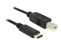 Bild von DELOCK Kabel USB Typ-C 2.0 Stecker > USB 2.0 Typ-B Stecker 0,5 m schwarz