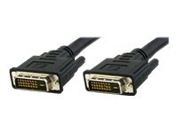 Bild von TECHLY DVI-D Dual-Link Anschlusskabel schwarz 0,5m 2x DVI Digital DVI-D 24 + 1 Stecker