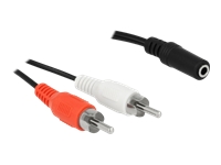 Bild von DELOCK Audio Kabel 2 x Cinchstecker zu 1 x 3,5 mm 3 Pin Klinkenbuchse 1,4 m