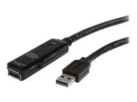 Bild von STARTECH.COM 5 m aktives USB 3.0 Verlängerungskabel - Stecker/Buchse - USB 3.0 SuperSpeed Kabel Verlängerung