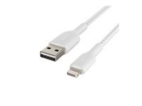 BELKIN BOOST CHARGE USB-A to Lightning Cable Braided 1M White