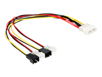 Bild von DELOCK Kabel Power Molex 4 Pin Stecker > 4x 2 Pin Stecker Lüfter