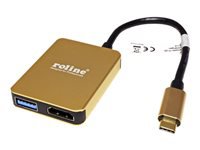 Bild von ROLINE GOLD USB Typ C Dockingstation HDMI 4K 2x USB 3.2 Gen 1 1x PD