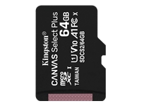 Bild von KINGSTON 64GB micSDXC Canvas Select Plus 100R A1 C10 Single Pack w/o ADP