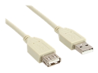 Bild von INLINE USB 2.0 Verlaengerung Stecker/Buchse Typ A beige/grau 1m