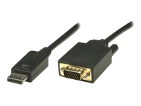 Bild von TECHLY DisplayPort Konverterkabel schwarz 3m  DisplayPort 20pol. Stecker auf VGA 15pol. Stecker vernickelter Steckverbinder