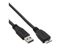 Bild von INLINE USB 3.0 Kabel A Stecker an Micro B Stecker schwarz 0,5m