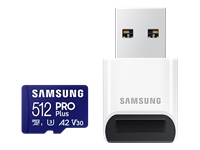 Bild von SAMSUNG PRO Plus microSD 512GB Up to 180MB/s Read and 130MB/s Write speed with Class 10 4K UHD incl. Card reader 2023