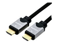 Bild von ROLINE HDMI High Speed Kabel mit Ethernet ST/ST schwarz silber 2m