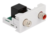 Bild von DELOCK Easy 45 Modul 2xCinch Buchse zu RJ45 Buchse 22,5x45mm