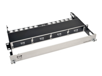 EATON TRIPPLITE High Density Copper Fiber Enclosure Panel 4-Cassette Capacity 1U Network device enclosure, Black 1U 19