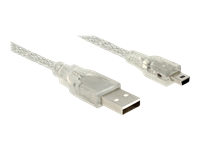 Bild von DELOCK Kabel USB 2.0 Typ-A Stecker > USB 2.0 Mini-B Stecker 1 m transparent