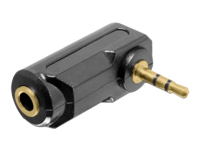 Bild von DELOCK Adapter Audio Klinke 3,5 mm 3 Pin Stecker > Buchse gewinkelt