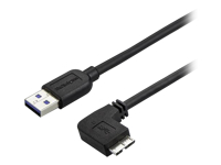 Bild von STARTECH.COM 1m Slim Micro USB 3.0 Kabel rechtsgewinkelt - USB 3.1 Gen 1 (5 Gbit/s) Anschlusskabel