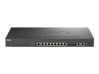 Bild von D-LINK DMS-1250-12TP/E 8-Port PoE Multi-Gigabit Smart Managed Switch 8x 2.5GE PoE 2x 10GE 2x 10GE SFP+ IEEE802.3af/at 240W PoE Budge