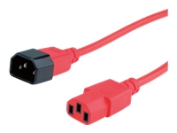 Bild von ROLINE Apparate-Verbindungskabel IEC 320 C14 - C13 rot 0.8m