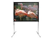 ELITE Q100H1 16:9 H:124.5 W:221 QuickStand Folding Screen includes Aluminum Traveling Wheel Case