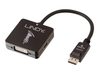 Bild von LINDY DisplayPort 1.2 an HDMI 4K30/DVI/VGA Adapter DisplayPort Stecker / 3x Buchse