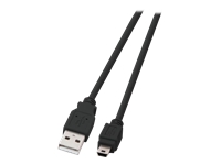 Bild von EFB USB2.0 Anschlusskabel 0,5m SCHWARZ Stecker A auf Stecker Mini B