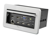 Bild von STARTECH.COM Konferenztisch Tischanschlussfeld für Audio und Video - 4K - HDMI / VGA / DP - HDMI Ausgang - Kabelmanagement