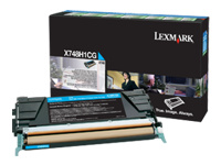 Bild von LEXMARK X748 Toner cyan hohe Kapazität 10.000 Seiten 1er-Pack With returnprogram